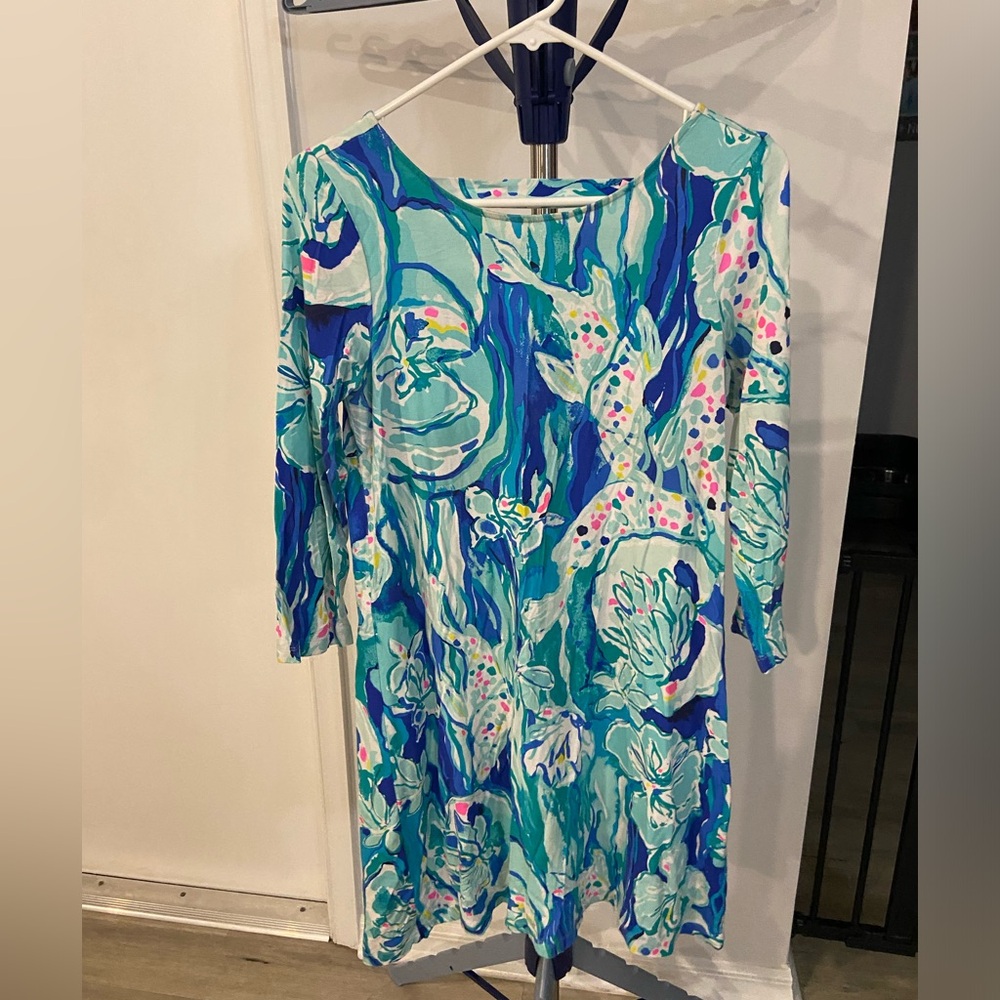 Lilly Pulitzer 3/4 Sleeve Cotton Dress Size M